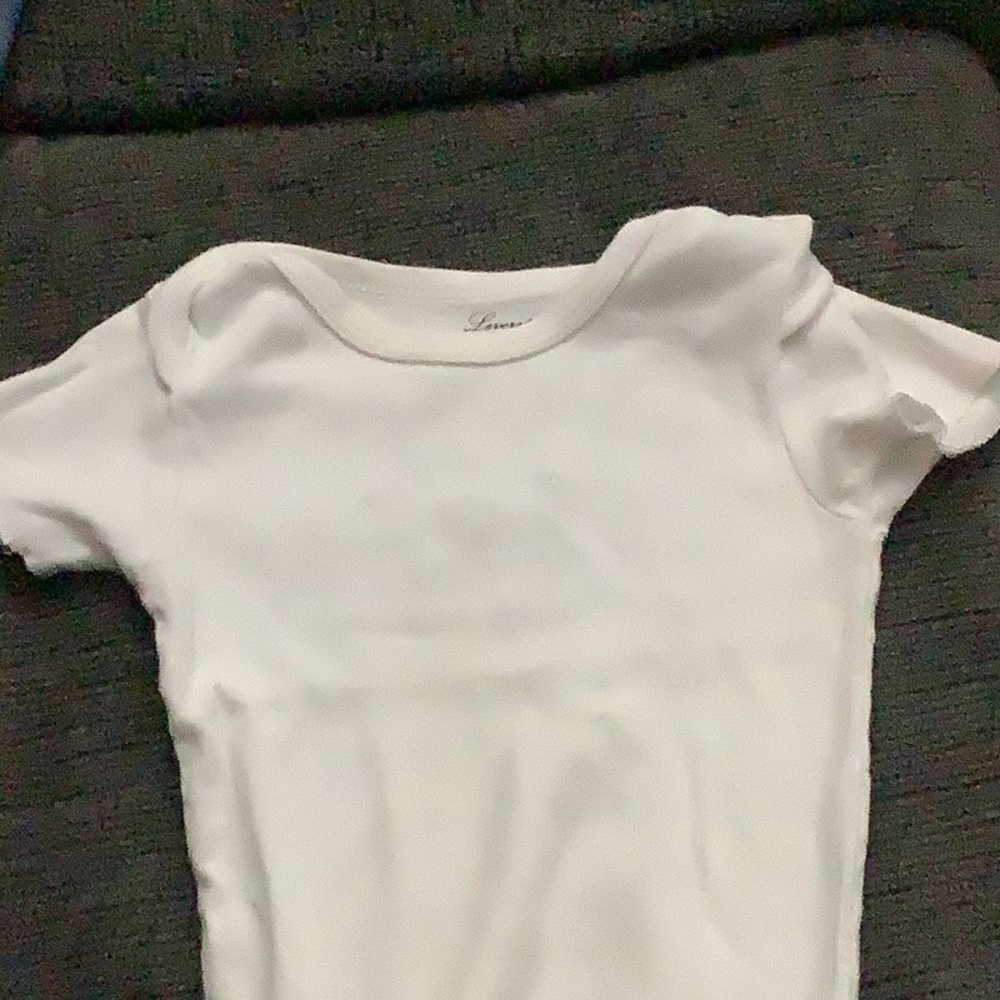 Plain white onesie